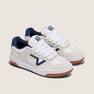 Vans beige white and Navy upland sneakers